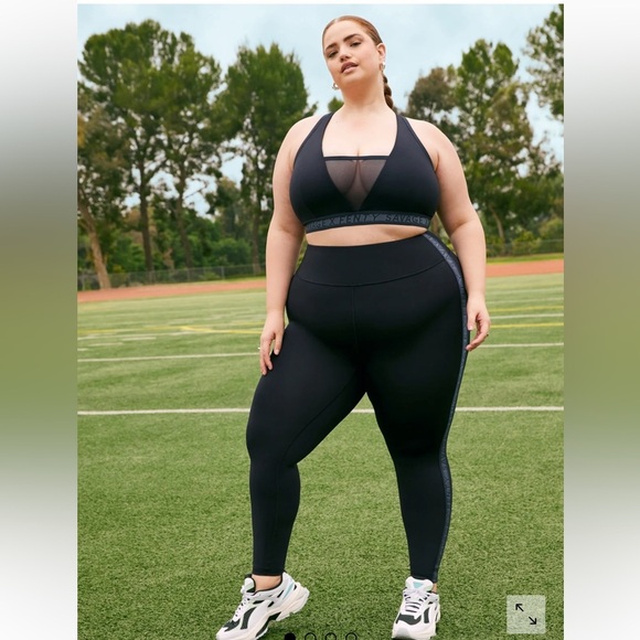 Savage X Fenty Main Player High Waisted Active Yoga Workout Black Legging 3X - Picture 6 of 16